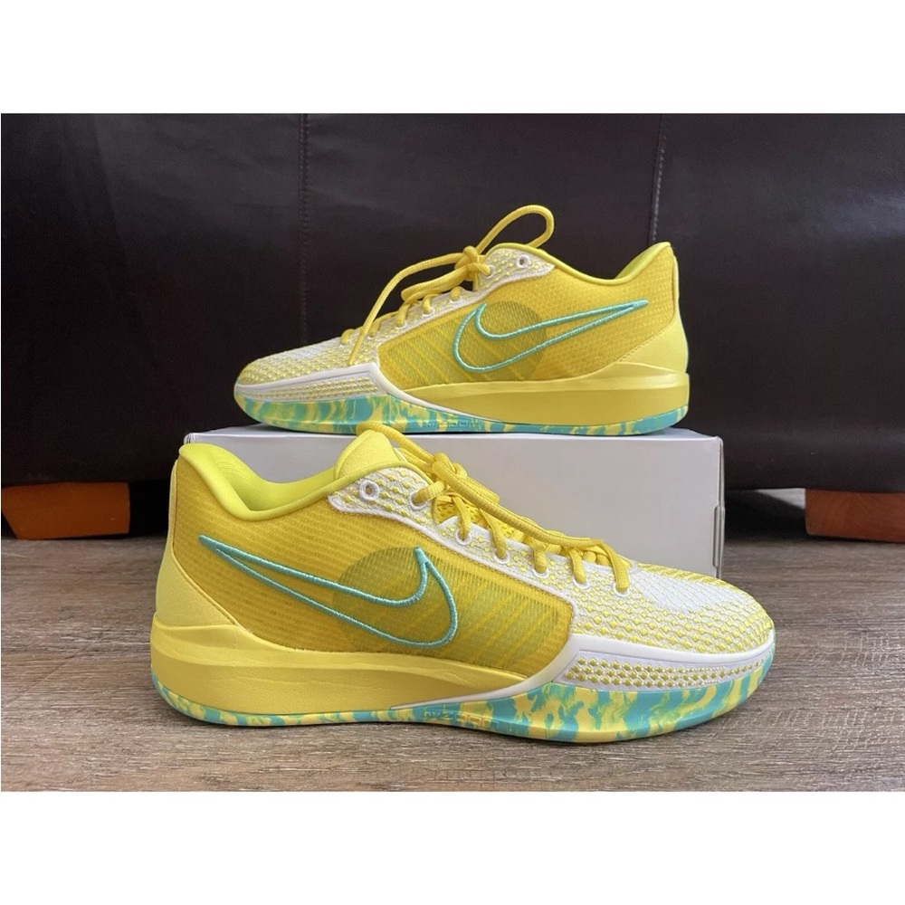 Nike Sabrina 1 Id By You Basketball Teal Yellow White Sz 9.5M/11W FJ4036-900